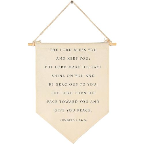 Bible Verse Banner Decor-Scripture Sign- Flag Decor Gift for Baby Boys Girls Newborn Kids- Banner Wall Sign Gifts for Nursery Baby Room Playroom Bedroom Front Door