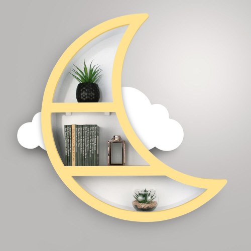 Moon Nursery Shelves - Nursery Deco - Nursery Furniture - Nursery Ideas - Book Shelf - Wall Shelves - Floating Shelves - Kids Shelves
