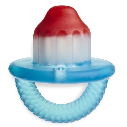 Itzy Ritzy Unisex Teensy Teether - Hero Pop Red, White, and Blue