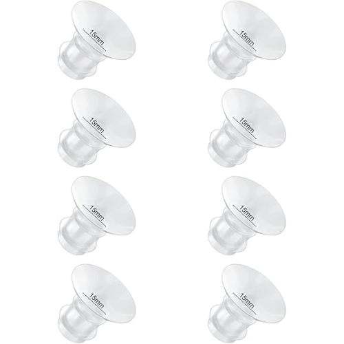 Flange Inserts 15mm 8PC Compatible with Momcozy S12 pro/S9 pro/S9/S10/S12/Medela/TSRETE/Spectra/Bellababy etc 24mm Wearable Breast Pump, Reduce 24mm Tunnel Down to Correct Size