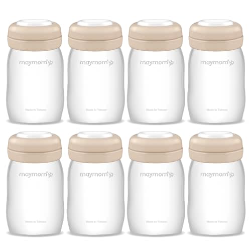 Maymom Wide Neck Breastmilk Collection n Storage Bottle 5.4 oz; Re-markable SureSeal Disc. Fits Spectra S2 Spectra S1 9 Plus.