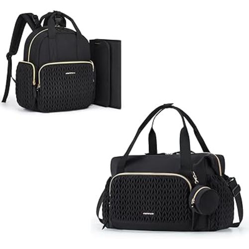 mommore Diaper Bag Tote and Small Diaper Backpack