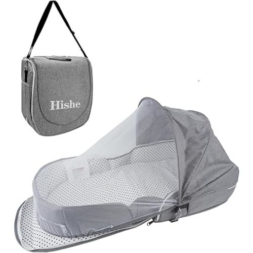 Baby Travel Bassinet Portable Bassinets: Foldable Lightweight Travel Pod Infant Bassinet with Mosquito and Canopy Outdoor Newborn Essentials Gift