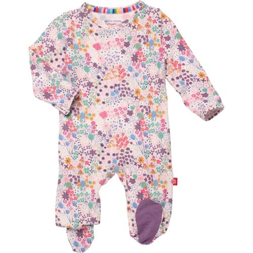 Magnetic Me Girls Modal Magnetic Baby Footie Pajamas | Silky Soft Modal Fabric | Baby Sleepers Available Sizes PRE - 24M