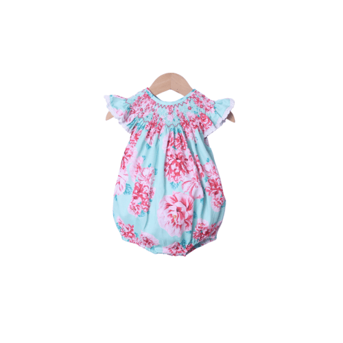 Smocked Heirloom Pink Peony Bubble