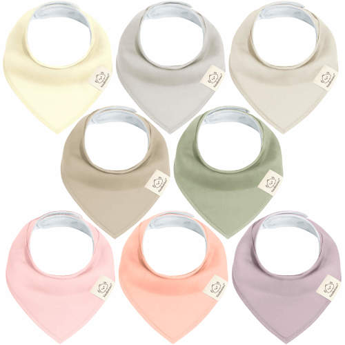 8-Pack Organic Bandana Bibs (Girl) - Embrace