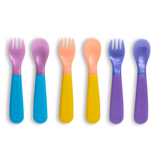 Munchkin Color Reveal Color Changing Toddler Forks and Spoons, 6 Pack, 0.24 lbs.
