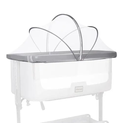 Beberoad Love Bassinet Cover Mosquito Net Cover with 2-Way Zipper Mosquito Net for Bassinet/Bedside Sleeper/Travel Crib (White)