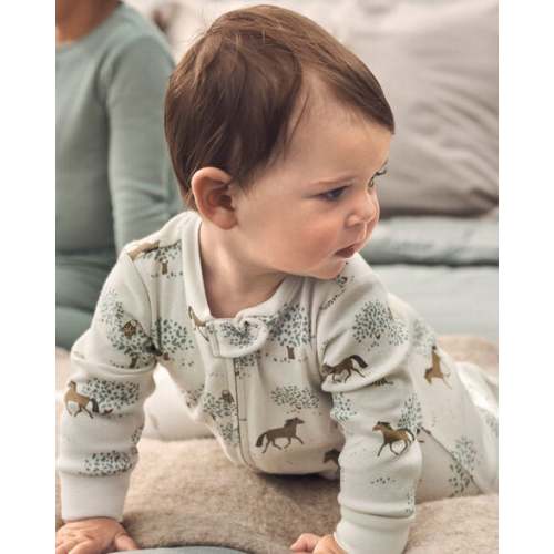 Baby Organic Cotton Sleep & Play Pajamas in Wild Horses - Little Planet | Carter's