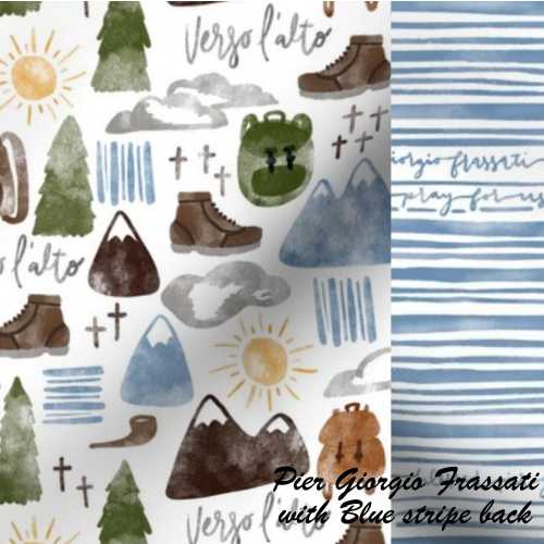 Pier Giorgio Frassati Organic Cotton Knit Double-Sided Baby Blanket