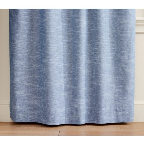 **CHAMBRAY BLUE**Evelyn Linen Blackout Curtain