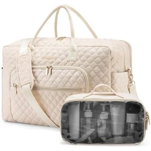 LOVEVOOK Travel Duffle Bag, Weekender Bag for Women with Toiletry Bag Carry on Overnight Bag with Laptop Compartment, Yoga Gym Bag with Wet Pocket Shoe Bag, Hospital Bag for Labor and Delivery