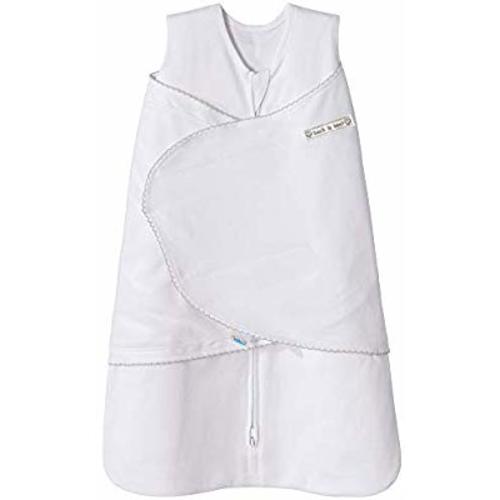 HALO 100% Cotton Sleepsack Swaddle Wearable Blanket, Solid White, Small, 0-6M - Small (Pack of 1)