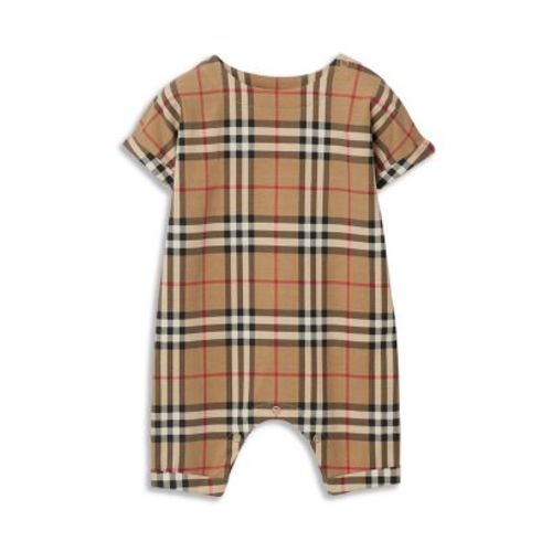 Unisex Lennox Check Stretch Playsuit Romper - Baby
