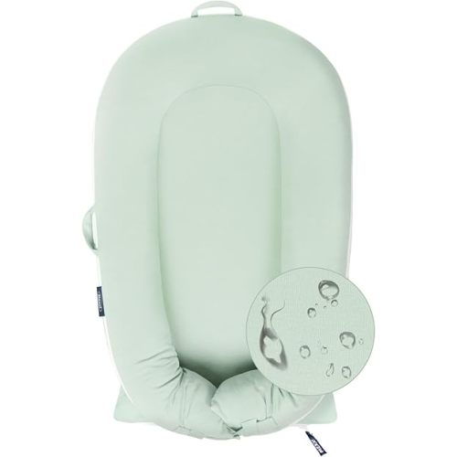 Organic Replacement Cover with Waterproof Pad | Premium Quality Spare Cover Certified Organic Cotton | Protects Against leaks | [Fits Dockatot Deluxe + Docks] (Cover Only) (Pistacho Green)