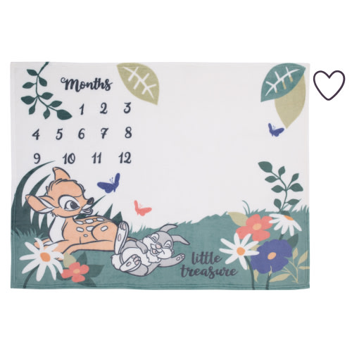 Disney Bambi Photo Op Milestone Baby Blanket