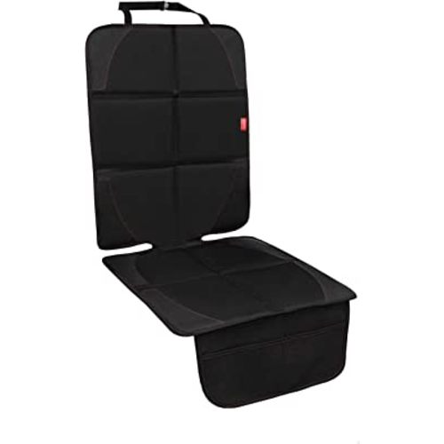Thickest Padding Car Seat Protector for Child, Baby, Pets - Waterproof Universal Size with Mesh Pockets (Black)