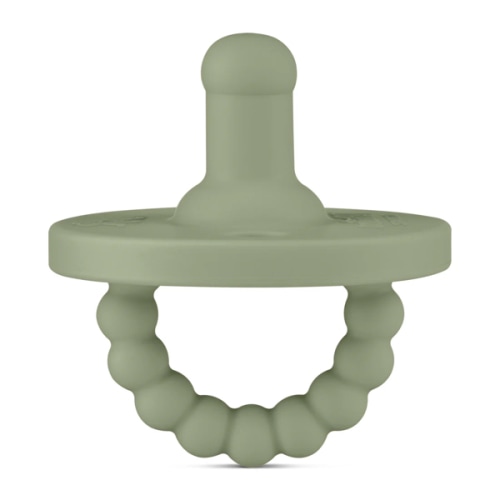 Cutie PAT Round (0m+) Pacifier + Teether - SAGE