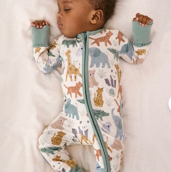 Hospital Moment Gift Set – Little Sleepies - Sweet safari - newborn size for him; willow - size large for me