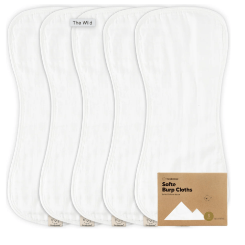 Softe Muslin Baby Burp Cloth - Soft White