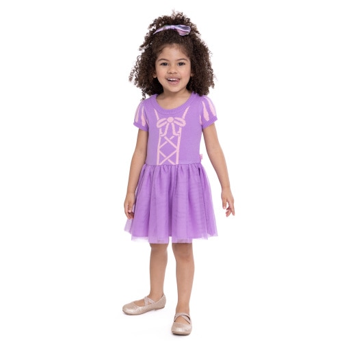 Disney Princess Toddler Girl Rapunzel Cosplay Sweater Dress, Sizes 12M-5T