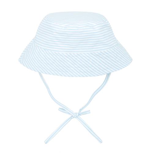 powder blue stripe bucket hat