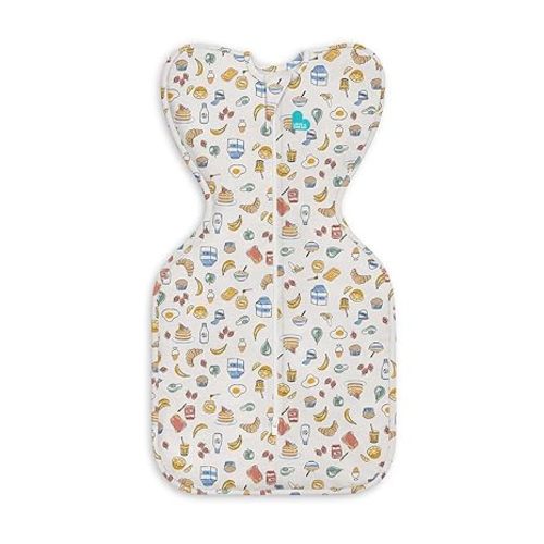 Love to Dream Swaddle UP, Baby Sleep Sack, Self-Soothing Swaddles for Newborns, Improves Sleep, Snug Fit Helps Calm Startle Reflex, New Born Essentials for Baby, 1.0 TOG, 13-19 lbs, Brekky White