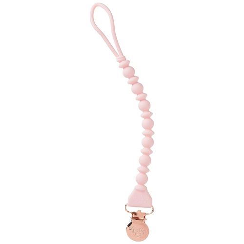 Itzy Ritzy Silicone Pacifier Clip 100% Food Grade Silicone Pacifier Strap with Clip Keeps Pacifiers, Teethers & Small Toys in Place Features One-Piece Design & Silicone Cord (Pink)