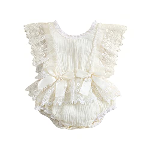 CIYCUIT Baby Girl Lace Romper Boho Clothes Newborn Photography Outfits