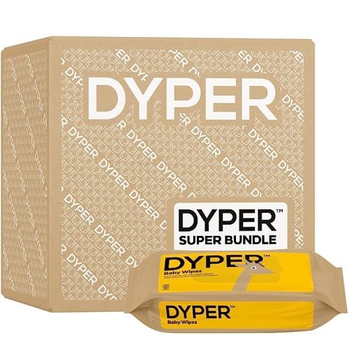 SIZE NEWBORN + WIPES - DYPER Baby Diapers |Hypoallergenic for Sensitive Skin, Unscented
