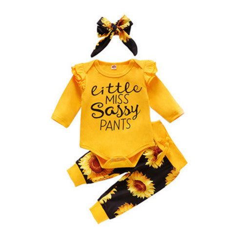 Newborn Girl Clothes Clearance Under $5 Rvkxad Newborn Baby Girl Clothes Infant Outfits Sunflower Ruffle Sleeve Romper Bodysuit Floral Pants Baby Girl Outfits Clothes