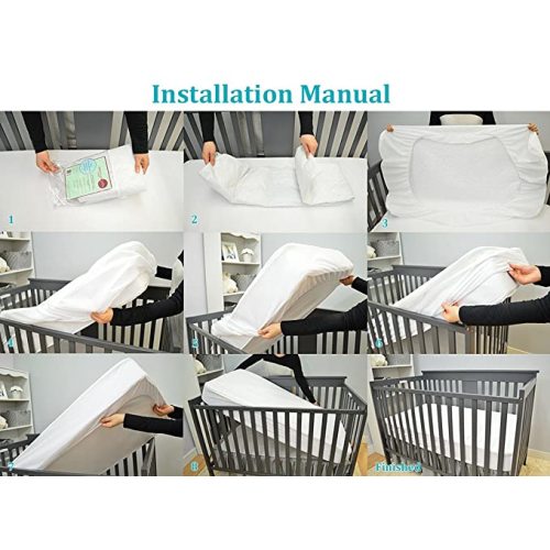American Baby Company Waterproof Fitted Quilted Crib and Toddler Protective Pad Cover, White (2 Count), for Boys and Girls - Crib and Toddler (Fitted)
