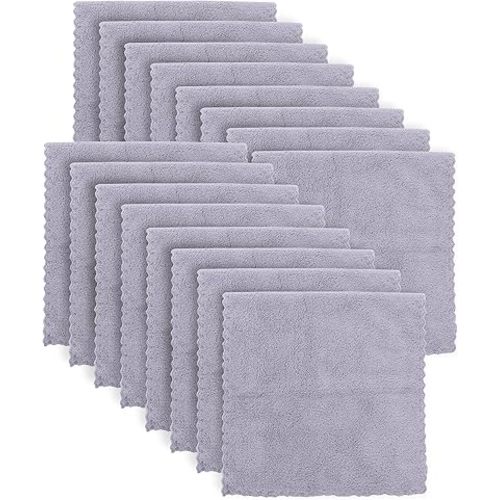 Super Soft Burp Cloths 16 Pack - Thick - Extra Absorbent - Perfect Size Large 20 X 10 Inch - Light and Easy to Carry - Milk Spit Up Rags - Burpy Cloths for Unisex, Boys, Girls, Newborn - Light Grey
