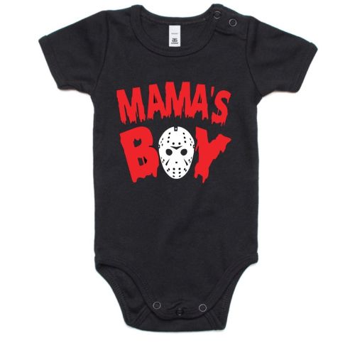80's Horror Movie One Piece Infant Baby - Jason Friday Mama's Boy - One Piece Romper or Toddler T-Shirt