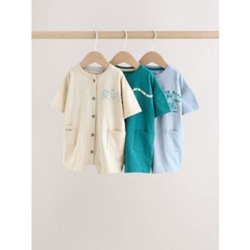 Buy Grey Scandi Cactus Baby Rompers 3 Pack from Next USA