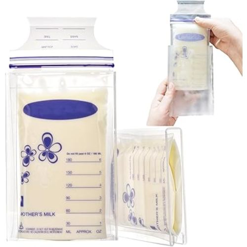 Freeze Flat Breast Milk Storage Bag |Breastmilk Freezer Flattener Kit Make Mother's Milk Bags Organizer Even to Save Refrigerator Space | Fit 3 4 5 6oz, 2-Pack