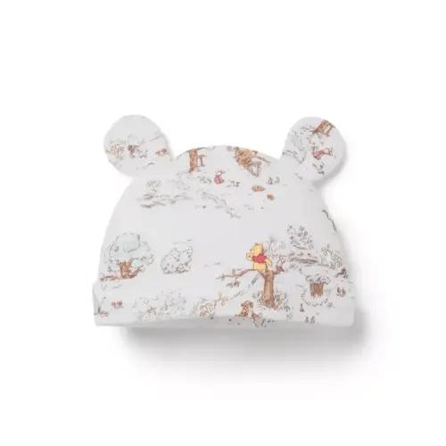 Baby Jet Ivory Toile Disney Winnie the Pooh Toile Baby Beanie by Janie and Jack
