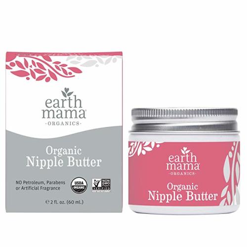 Organic Nipple Butter Breastfeeding Cream by Earth Mama | Lanolin-free, Safe for Nursing & Dry Skin, Non-GMO Project Verified, 2-Fluid Ounce (Packaging May Vary) - 2 Fl Oz (Pack of 1)