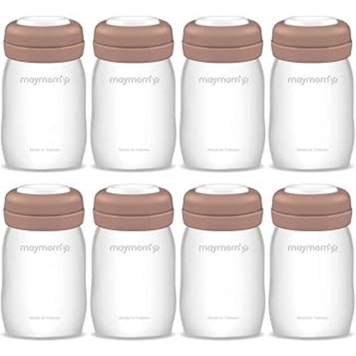 Maymom Wide Neck Breastmilk Collection n Storage Bottle 5.4 oz; Re-markable SureSeal Disc. Fits Spectra S2 Spectra S1 9 Plus.