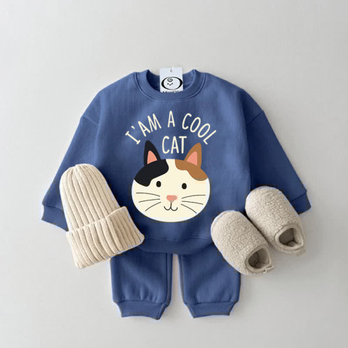 I AM A COOL CAT Baby 2-Piece Blue Set