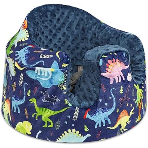 Seat Cover Compatible with Bumbo Seat, Soft and Breathable Baby Floor Seat Cover for Baby Boy & Girl (Cover Only), Dinosaur