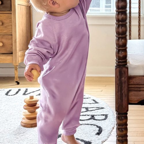 Long Sleeve Cotton Jumpsuit - Poppy