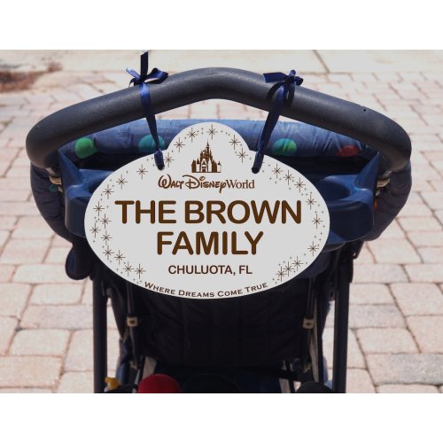 Disney Stroller Nametag Sign 10" - Cast Member Name Tag Stroller Sign