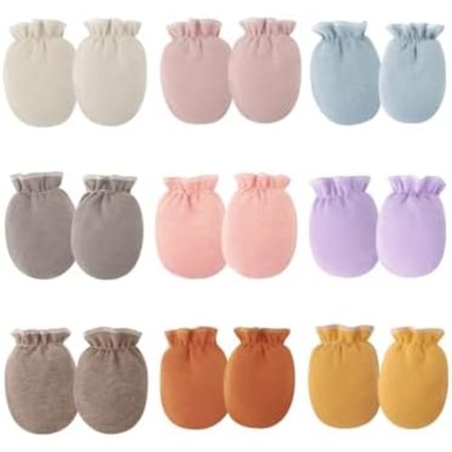 Cute Baby Mittens Newborn, No Scratch Baby Boy Mittens, Baby Girl Hat Gloves for Toddlers, Infant, Newborn