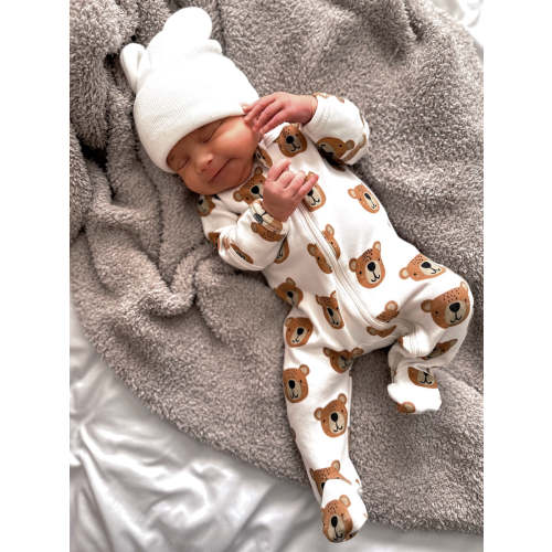Baby Bear / Organic Zip Footie