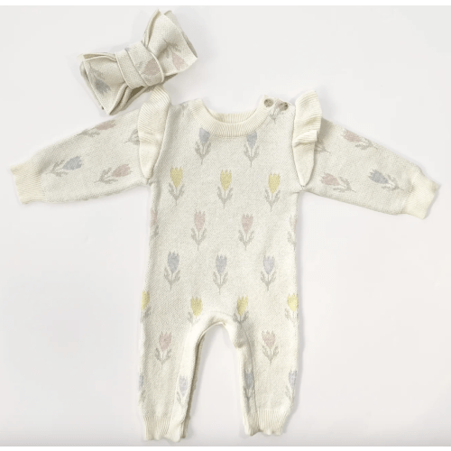Luna + Luca Tulip Jacquard Jumpsuit