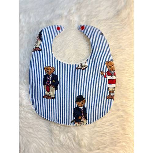 Baby Bib and/or Burp Cloth- In Iconic Ralph Lauren Polo Bear