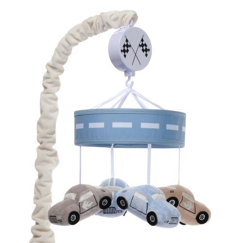 Lambs & Ivy Little Racer Musical Car/Transportation Baby Crib Mobile Soother Toy