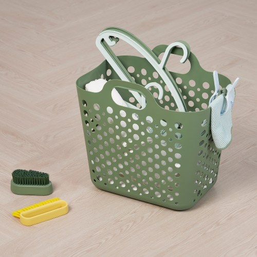SLIBB Flexible laundry basket - green 6 gallon