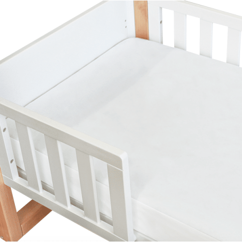 Amani Bebe By Babyhood Essentials Range Standard Fitted Sheet - White. Cot sheet